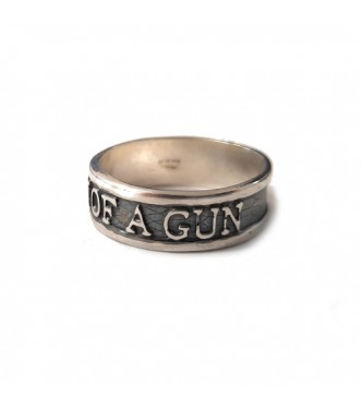R002171 Handmade Sterling Silver Ring Band Son Of A Gun Genuine Solid Stamped 925